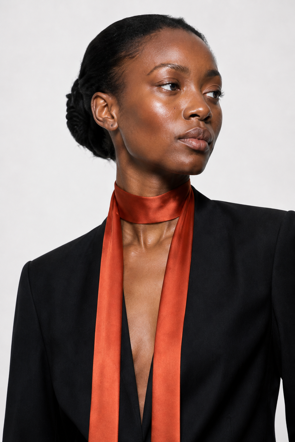 AUREA Sienna Skinny Silk-Touch Scarf