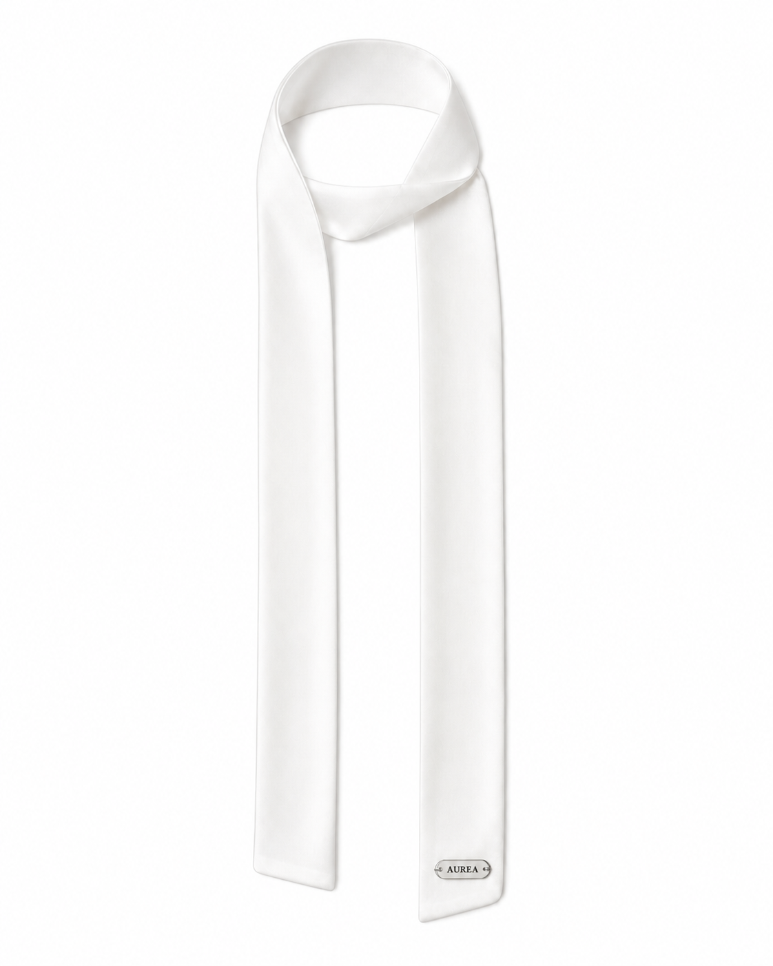AUREA Pearl Silk Skinny Scarf